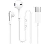 Écouteurs AMBLE TYPE C HP Blanc, Compatibles avec Honor 400 Pro/200 Smart/200/200 Lite/200 Pro/400 Lite, Casque Filaire Numérique