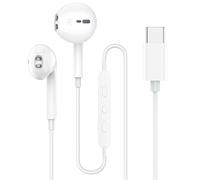 Écouteurs AMBLE TYPE C HP Blanc, Compatibles avec Honor 400 Pro/200 Smart/200/200 Lite/200 Pro/400 Lite, Casque Filaire Numérique HiFi Stéréo Intra-auriculaires, USB C