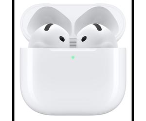 Écouteurs Apple AirPods 4 True Wireless (TWS) avec Bluetooth, design intra-auriculaire, compatibilité iOS/macOS, autonomie adaptée sport/quotidien, étui de recharge intégré, couleur blanc (MXP93ZM/A)