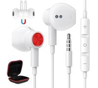 Écouteurs avec câble pour Xiaomi Poco C81 Pro Redmi 17C Redmi Note 14 13 12 | Magnétique Stéréo Annulation Bruit 3,5mm Jack Écouteurs avec micro pour Samsung Galaxy M53 M13 iPad iPhone 6 OPPO MP4 MP3