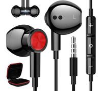 Écouteurs avec câble pour Xiaomi Poco C81 Pro Redmi 17C Redmi Note 14 13 12 | Magnétique Stéréo Annulation Bruit 3,5mm Jack Écouteurs avec micro pour Samsung Galaxy M53 M13 iPad iPhone 6 OPPO MP4 MP3