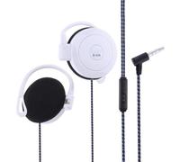 Écouteurs avec clip filaire | Écouteurs stéréo avec crochet d'oreille de 3,5 mm - Casque MP4 pour téléphones portables pour exercices de yoga, entraînement, jogging, randonnée, course