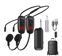 Écouteurs avec microphone sans fil | Microphone à main dynamique - Microphones sans fil rechargeables pour mariages, DJ, fêtes, discours, utilisation en classe