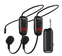 Écouteurs avec microphone sans fil : microphone chanteur radiofréquence portable, instrument de capture et voix claire, contrôle des canaux anti-interférences | Transducteur audio en p