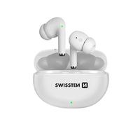 Écouteurs Bluetooth 5.0 Tactile Autonomie 15 h avec Câble de Charge USB-C Swissten Blanc