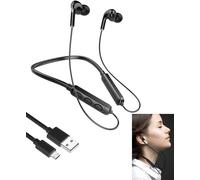 Écouteurs Bluetooth 5.1 Avec Tour De Cou - Écouteurs Filaires - Avec Micro Antibruit - Magnétique - Léger - Pour La Course À Pied - Étanche - Pour Le Cyclisme, L'Entraînement, La Salle De Sport À La