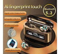 Écouteurs Bluetooth 5.2, casque d'écoute sans fil tactile avec Microphone, affichage numérique, boîte de charge 2000mAh, X35