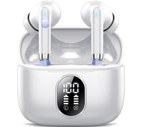 Écouteurs Bluetooth 5.4, 2025 Nouveau Ecouteurs Sans Fil Avec Hifi Stéréo, 40H Mini Oreillette Sans Fil Enc Réduction Antibruit Mic Casque Bluetooth, Ip7 Étanche Ecouteurs Blanc, P[J610]