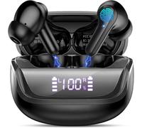 Écouteurs Bluetooth, 5.4 Bluetooth sans fil, 48 Heures Stéréo HiFi Immersif, Écouteurs intra-auriculaires avec 4 ENC Annulation du Bruit Mic, IP7 Étanche Tactile Contrôle Sans Fil Casque pour iOS