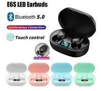 Écouteurs Bluetooth à affichage numérique avec micro, casque sans fil TWS E6S, casque à suppression du bruit pour Xiaomi Huawei Oppo vert