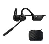 Écouteurs Bluetooth à oreillette ouverte avec microphone, casque sans fil avec annulation du bruit et bouton de sourdine, prend en charge aptX/aptX-LL/aptX-HD, conçus pour les réunions, le bureau à