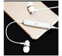 Ecouteurs bluetooth anneau pour "samsung galaxy note 20" smartphone sans fil telecommande son main libre intra-auriculaire unive (blanc)