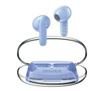 Écouteurs Bluetooth AWEI T85 ENC TWS avec étui, bleu