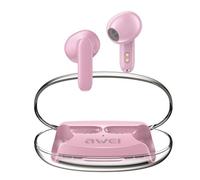Écouteurs Bluetooth AWEI T85 ENC TWS avec station d'accueil rose