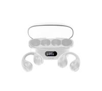 Écouteurs Bluetooth Conduction Aérienne Sans Fil Design Clip On Micro Blanc