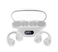 Écouteurs Bluetooth Conduction Aérienne Sans Fil Design Clip On Micro Blanc