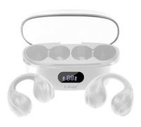 Écouteurs Bluetooth Conduction Aérienne Sans Fil Design Clip On Micro Blanc