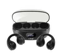 Écouteurs Bluetooth Conduction Aérienne Sans Fil Design Clip On Micro Noir