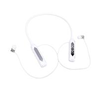 Écouteurs Bluetooth de Cou avec Réduction du Bruit, qualité Sonore Supérieure et Affichage de la Batterie en Temps Réel pour Le Sport, Prise en Charge 32G (White)