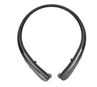 Écouteurs Bluetooth de Cou pour Entraînements et Appels, Autonomie de 24 Heures et Son Stéréo, Ajustement Confortable et Rétractable (Black)