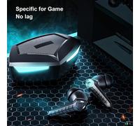 Écouteurs Bluetooth,Écouteurs Sans Fil De Jeu 45 Ms Ultra Faible Latence Bluetooth 5.2 Écouteurs De Jeu,Écouteurs À Deux Modes Micro Intégré Avec Étui De Charge Pour Les Jeux(Le Noir)