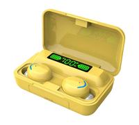 Ecouteurs Bluetooth Jaunes LED Affichage Digital Réduction Bruit Longue Autonomie Jaune YONIS