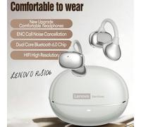 Écouteurs Bluetooth mode Lenovo RS106, style clip d'oreille, audio haute qualité, longue durée de vie de la batterie, Bluetooth 6.0 à faible latence, convient aux smartphones et ordinateurs ABS