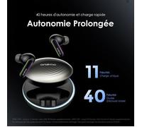 Écouteurs Bluetooth - Oraimo - SpaceBuds - Réduction de bruit ANC 50dB - Autonomie 40 heures - IPX4
