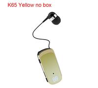 Écouteurs Bluetooth portables rétractables sans fil,écouteurs de sport,batterie 20h,vibration,écouteurs d'affaires,téléphone de sauna,K65,PK,K55,F920,dernier cri - Type Yellow no box