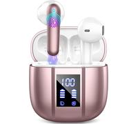 Ecouteurs Bluetooth Sans Fil, 2024 Écouteurs Sans Fil Bt5.3, Pilote Stéréo Hi-Fi 14 Mm, 3G Mini Oreillette Bluetooth, 4 Enc Appel Antibruit Mics, 48Hrs Ip7 Étanche/Led/Usb-C Casque Pour Ios Android