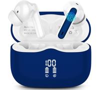Ecouteurs Bluetooth Sans Fil, 2025 Casque Bluetooth 5.4 Hifi Stéréo, 40H Écouteur Avec 4 Enc Réduction Antibruit Mic, Écran Led Usb-C, Contrôle Tactile, Ip7 Étanche Oreillette Pour[ECO5240756]