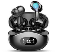 Ecouteurs Bluetooth sans Fil 2025, Oreillette Bluetooth 5.3 avec Son Hi-Fi Stéréo, 4 Micro ENC Anti Bruit, 40H d’Autonomie, Écran LED, Confort Optimal, IPX7 Étanche Ecouteurs sans fil pour iOS/Android
