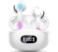 Ecouteurs Bluetooth sans Fil 2025, Oreillette Bluetooth 5.3 avec Son Hi-Fi Stéréo, 4 Micro ENC Anti Bruit, 40H d’Autonomie, Écran LED, Confort Optimal, IPX7 Étanche Ecouteurs sans fil pour iOS/Android