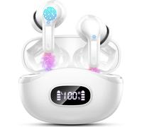 Ecouteurs Bluetooth sans Fil 2025, Oreillette Bluetooth 5.3 avec Son Hi-Fi Stéréo, 4 Micro ENC Anti Bruit, 40H d’Autonomie, Écran LED, Confort Optimal, IPX7 Étanche Ecouteurs sans fil pour iOS/Android