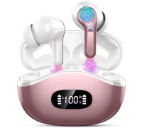 Ecouteurs Bluetooth sans Fil 2025, Oreillette Bluetooth 5.3 avec Son Hi-Fi Stéréo, 4 Micro ENC Anti Bruit, 40H d’Autonomie, Écran LED, Confort Optimal, IPX7 Étanche Ecouteurs sans fil pour iOS/Android