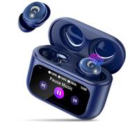 Ecouteurs Bluetooth sans Fil, 48H Mini Ecouteur Sommeil avec Écran Tactile Multifonction, Casque Bluetooth 5.4 avec Appels clairs, HiFi Stéréo/Mode 5 EQ/Contrôle Tactile/IPX7 Étanche Oreillette, Bleu