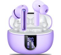 Ecouteurs Bluetooth Sans Fil Casque Bluetooth 5.3 Avec 4 Enc Réduction Bruit Mic Écran Led Hifi Son Stéréo 42H Durée Lecture Ip6 Étanche Sport Casque Contrôle Tactile Pour Ios Android Violet