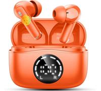 Écouteurs Bluetooth Sans Fil, Casque Bluetooth 5.4 avec suppression du bruit ENC, Ecouteur sans fil HiFi stéréo, 48H Oreillette Bluetooth Contrôle Tactile, Étanche IP7 Sport Pour Android/iOS, Orange