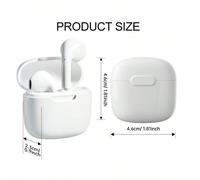 Écouteurs Bluetooth sans fil - Compatibles avec Apple et Android, microphone intégré, résistant à la transpiration, autonomie de 24 heures - Blanc, Écouteurs > Sans fil, Airbud's, Écouteurs, Écouteurs