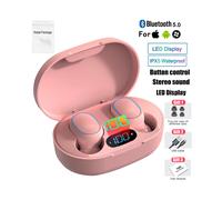 Écouteurs Bluetooth sans fil E7S (roses), appairage automatique, mini écouteurs intra-auriculaires TWS 5.0 pour