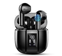 Ecouteurs Bluetooth sans fil, Écouteur Bluetooth 5.3 Hi-FI Son Stéréo Casque Bluetooth avec ENC Mic, 40 Heures Durée de Lecture Ecouteur Sans fil Écran LED, Oreillette Bluetooth Sport IP7 Etanche Noir