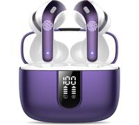 Ecouteurs Bluetooth Sans Fil, Écouteurs Bluetooth 5.3, 50 Heures Contrôle Tactile, 4 Enc Appel Réduction Antibruit Mic, Basses Profondes, Ajustement Confortable, Ipx7¿Dark Phantom Purple¿[L420]