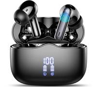 Ecouteurs Bluetooth Sans Fil, Écouteurs Bluetooth 5.3 Hi-FI Stéréo avec 4 ENC Réduction Antibruit Mic, 40H Casque Sans Fil avec Écran LED, IP7 Étanche, Contrôle Tactil, Oreillette pour iOS Android