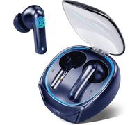 Ecouteurs Bluetooth sans Fil, Ecouteurs sans Fil avec ENC Antibruit Mic, Oreillette Bluetooth 5.3, 40H Casque Bluetooth Stéréo Basses, IP7 Etanche Écouteurs sans Fil pour iOS/Android, Écran LED, Blue