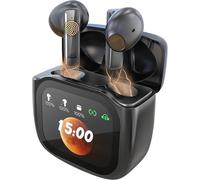 Ecouteurs Bluetooth Sans Fil ¿ Écran Tactile Led Personnalisable ¿ Réduction De Bruit Dual Enc ¿ Bt 5.4 ¿ 50H ¿ Oreillettes À Commande Tactile ¿ Basses Hifi ¿ Ajustement Confortable ¿ Usb-C