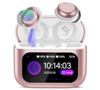 Ecouteurs Bluetooth Sans Fil, Mini Écouteurs de Sommeil avec Écran Tactile, HiFi Stéréo Casque Bluetooth 5.4 Appels Clairs, IP7 Étanche Écouteurs Intra-Auriculaires pour Dormir Sur le Côté, Or Rose