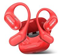 Ecouteurs Bluetooth Sans Fil Open-Ear avec Contrôle Tactile, 4 HD Mics, Basses Renforcées, Ecouteurs Bluetooth Sport 5.4 avec Crochets Air pour Course/Fitness/Vélo, Oreillette Étanchéité IP7, Rouge