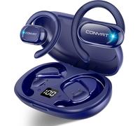 Ecouteurs Bluetooth Sans Fil Open Ear, Écouteurs Bluetooth 5.4 Hifi Stéréo Basses Avec 4 Mic Hd, Lecture 58H, Ip7 Étanche Casque Sport Avec Écran Led, Contrôle Tactile, Pour Courir/Vélo, Azul