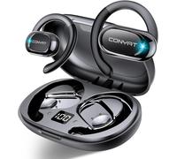 Ecouteurs Bluetooth sans Fil Open Ear, Écouteurs Bluetooth 5.4 HiFi Stéréo Basses avec 4 MIC HD, Lecture 58H, IP7 Étanche Casque Sport avec Écran LED, Contrôle Tactile, pour Courir/Vélo, Noir