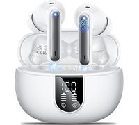 Ecouteurs Bluetooth Sans Fil Oreillette Bluetooth 5.3 Avec 4 Enc Réduction Bruit Mic Écran Led Hifi Son Stéréo 42H Durée Lecture Ipx6 Étanche Sport Contrôle Tactile Pour Ios Android Bleu Ciel